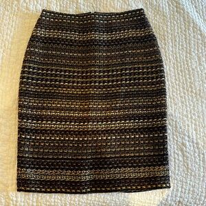 St John brown tweed pencil skirt size 2